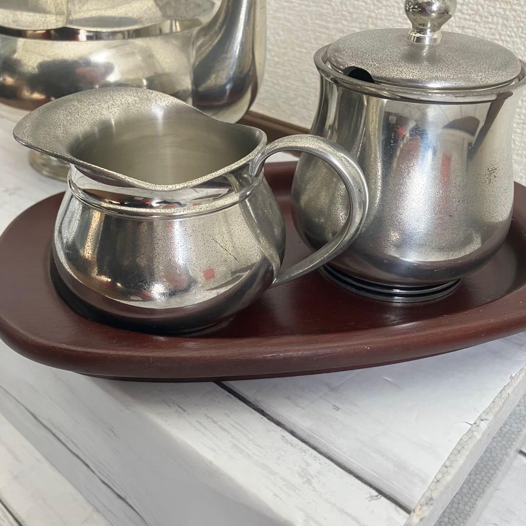 セランゴールピューター 97 ティーセット3点 80年代 ヴィン