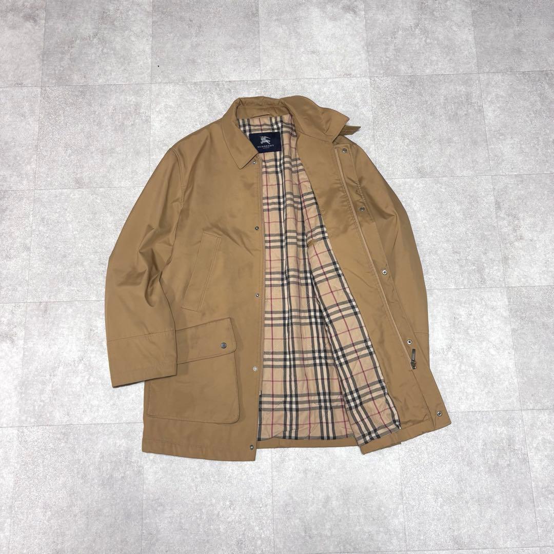 Burberry ノバチェック ステンカラーコート ベージュ L ユーロ 黒襟 Burberry's ノバチェック XL ステンカラーコート ベージュ