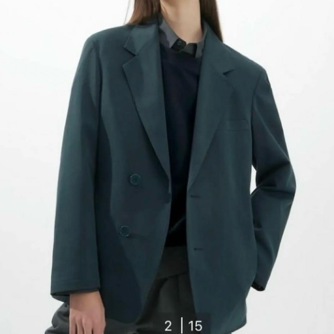 UNIQLO U ダークグリーン テーラードジャケットXS - メルカリ
