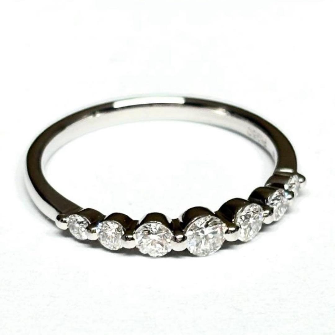 Pt950 ダイヤモンド 0.37ct　7粒　リング　ヴァンドーム青山　11号