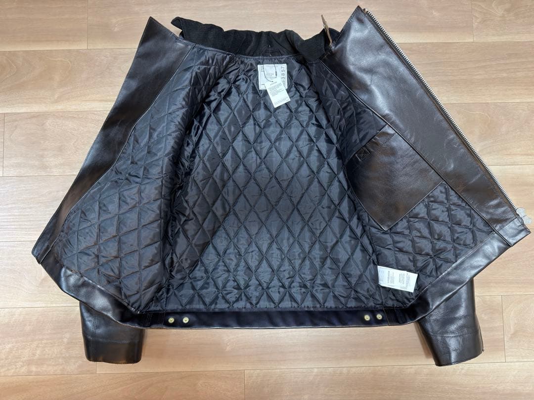 新品 sacai carhartt wip レザー ジャケット タグ付 S 1 - メルカリ