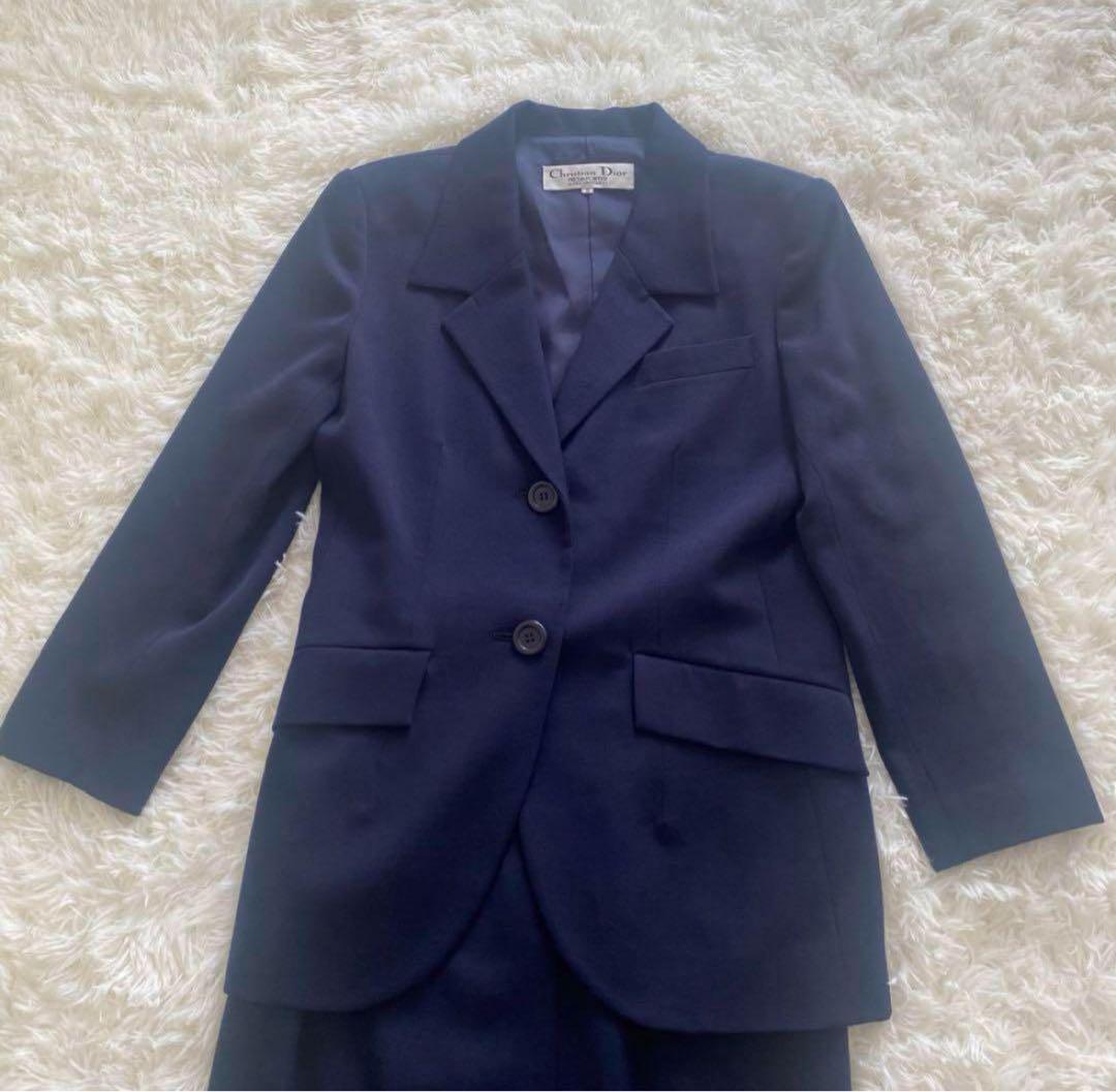 Christian Dior ディオール セットアップ スカートスーツ 紺 - メルカリ