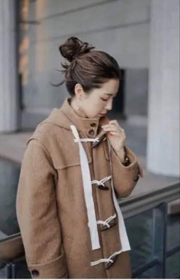 ETRE TOKYO ヘリンボーンダッフルコート Freeサイズ - メルカリ