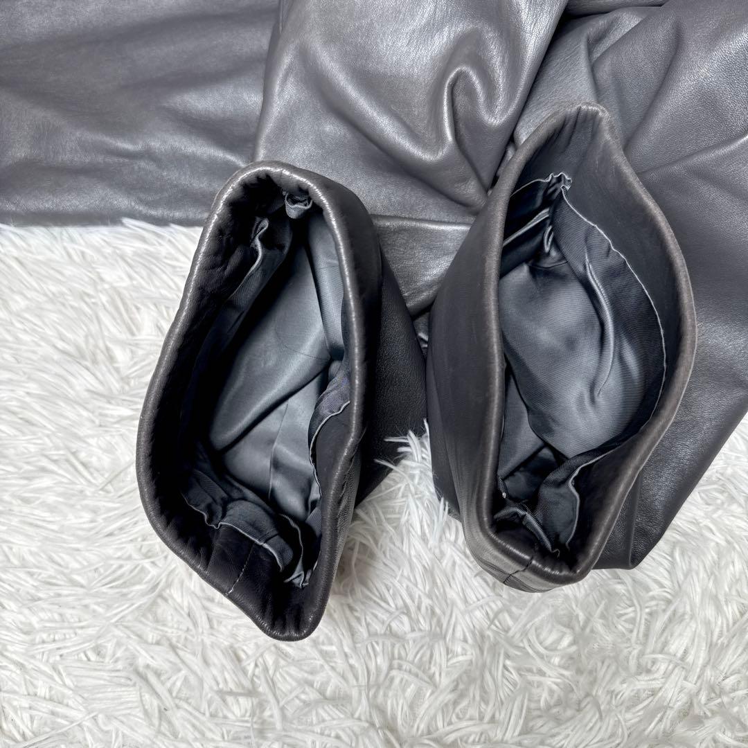 希少 ジバンシー レザーコート ノーカラー 羊革 シープレザー 本革