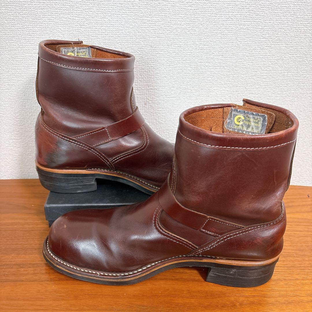 CHIPPEWA チペワ ショートエンジニア ブーツ バーガンディ US8.5E