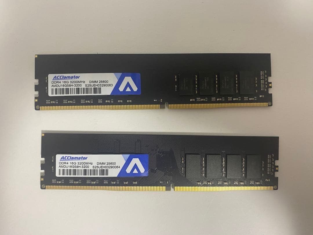 ACClamator DDR4 16GB 3200MHz メモリ Acclamator DDR4 16GB Kit (2x8GB) 3200MHz PC4-25600 CL22 1.2V