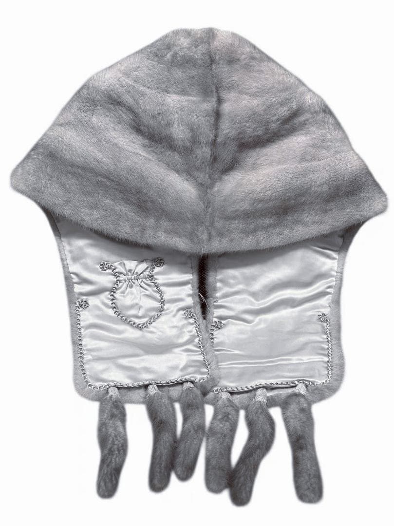 美品 値札付 SAGA MINK サファイアミンク 毛皮ファー 柔らか ストール