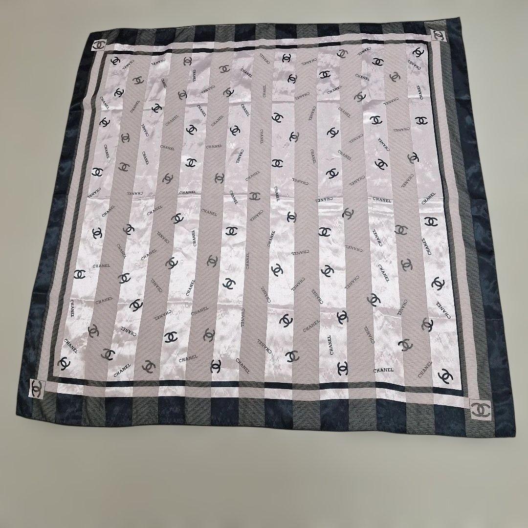 CHANEL ロゴ.ココマーク 大判スカーフ - メルカリ