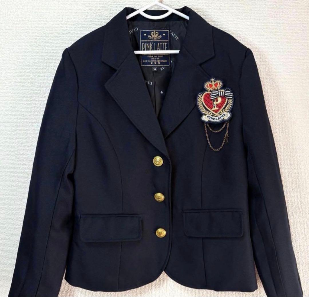 ネイビー フォーマルブレザー 卒服 卒業 金ボタン 150 女の子