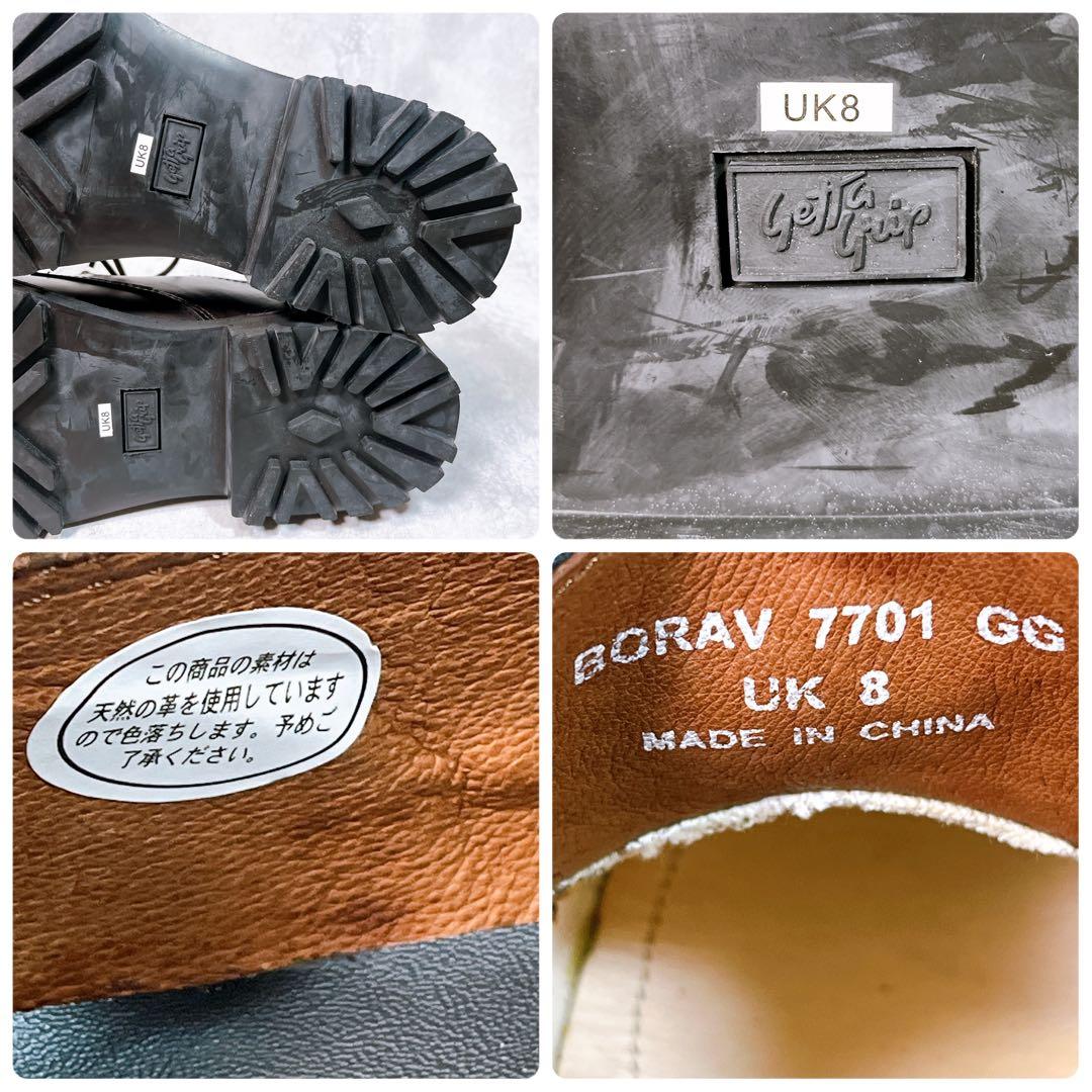 ☆美品☆【ゲッタグリップ】 レザーシューズ (8) ストレートチップ