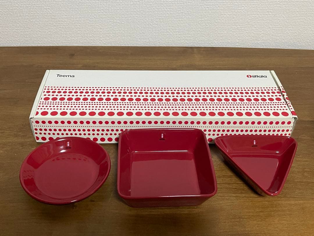新品　 Teema イッタラ ミニサービングセット　レッド iittala - レア! 美品 廃番 イッタラ ティーマ ミニサービングセット