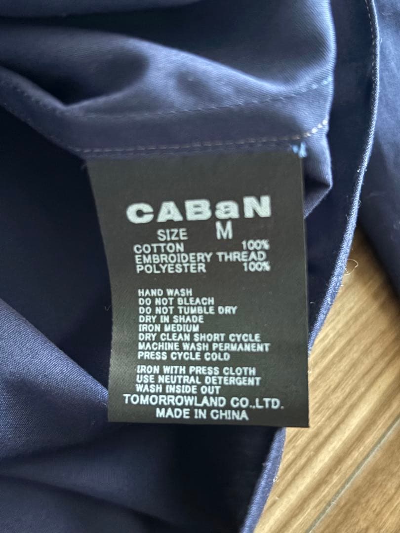 CABaN コットン エンブロイダリー ブルゾン Mサイズ ネイビー - メルカリ