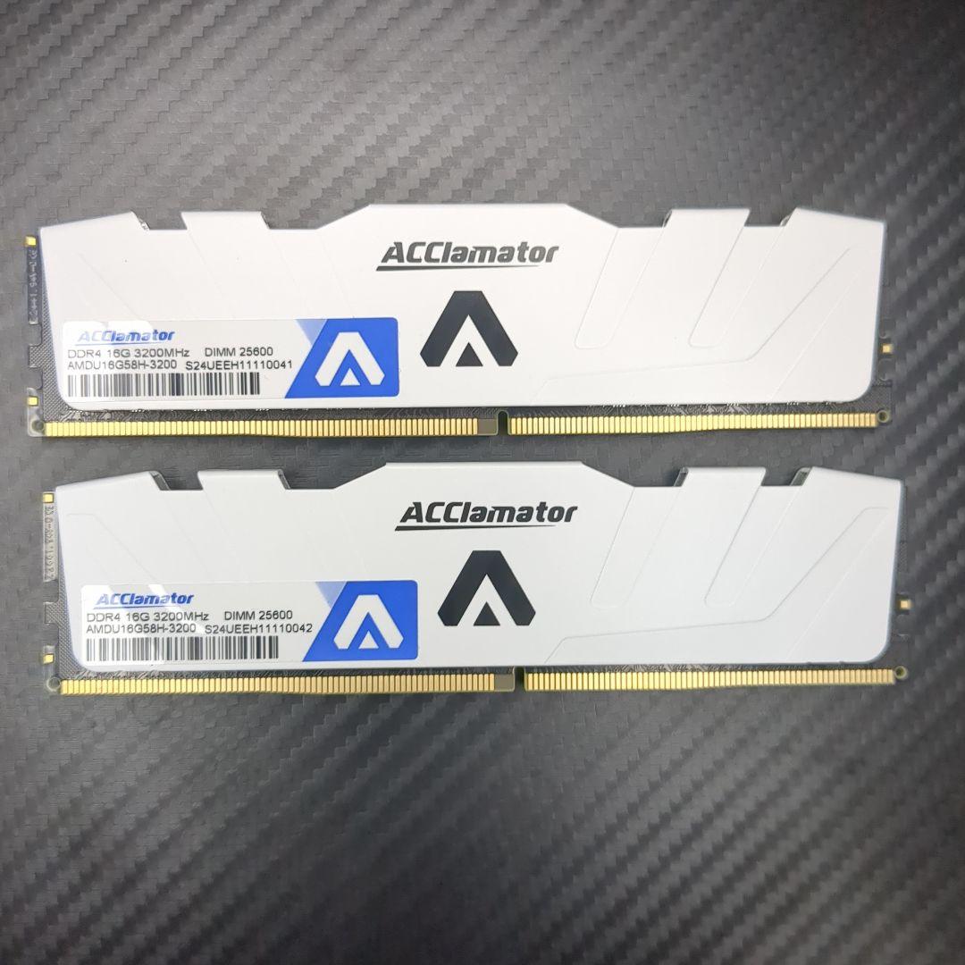 Acclamator DDR4-3200MHz 32GB (16GB×2) DDR4 RAM 32GB (2x16GB) 3200MHz PC4-25600 XMP CL18 1.35V 288-pin