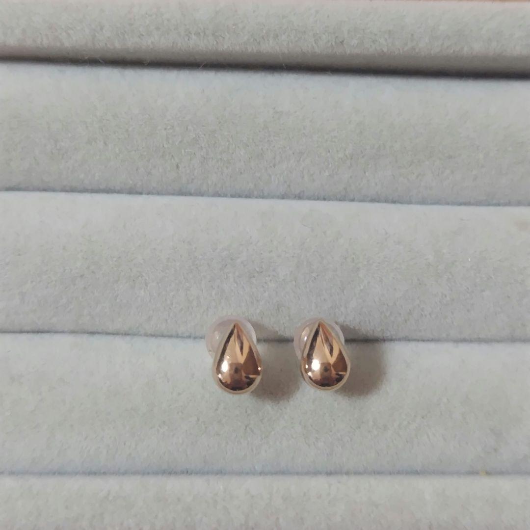 K18 PG carat ティアドロップピアス 楽天市場】K18PG ティアドロップピアスL (0.7mm芯) (しずく しづく