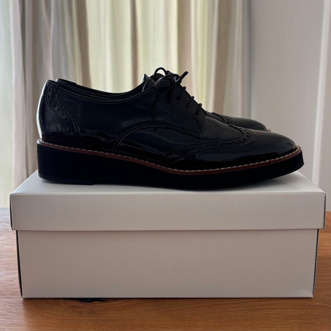 LE TALON ブラックオックスフォードシューズ 23.5cm