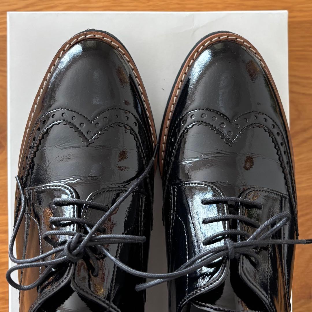 LE TALON ブラックオックスフォードシューズ 23.5cm