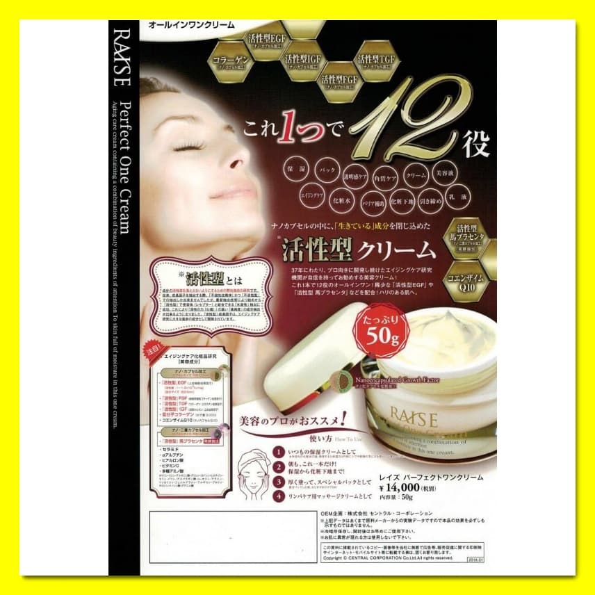 新品 RAISE レイズ パーフェクトワンクリーム オールインワン 1個