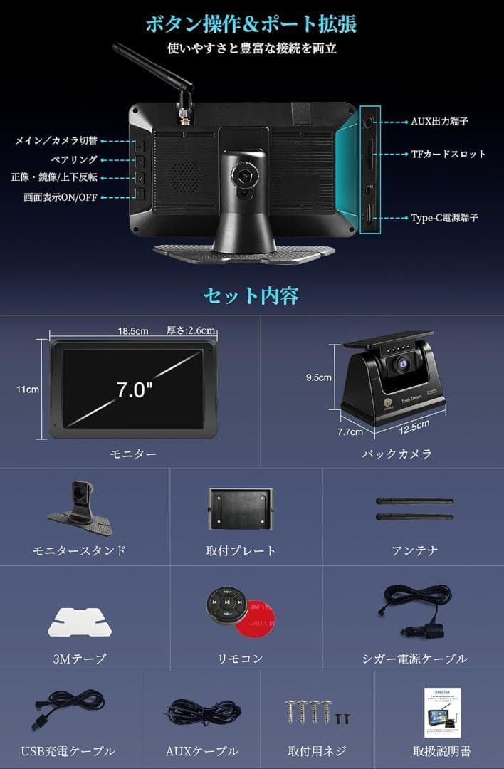 未使用品】URVOLAX ポータブルディスプレイオーディオ UR-CAMA04