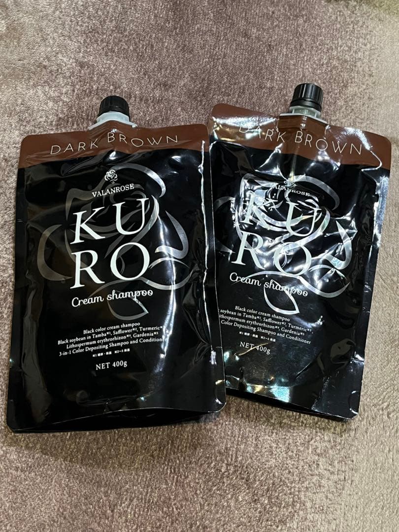 【新品＋1回使用の2個セット】KURO クリームシャンプー ダークブラウン 楽天市場】【LINEお友だち追加で500円クーポン】2個セット KURO