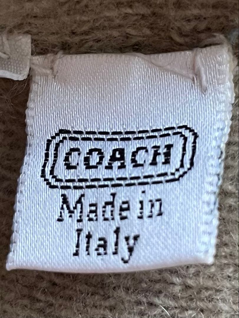 美品】COACHダークブラウン レザーカシミヤ手袋L 専用箱付12時間以内