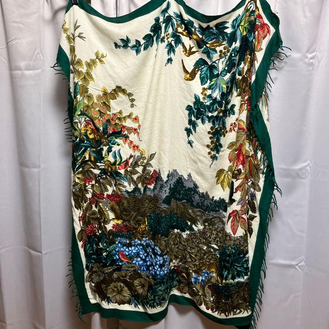 たけのこ様 マニプリ ウールシルクストール 花柄 - メルカリ