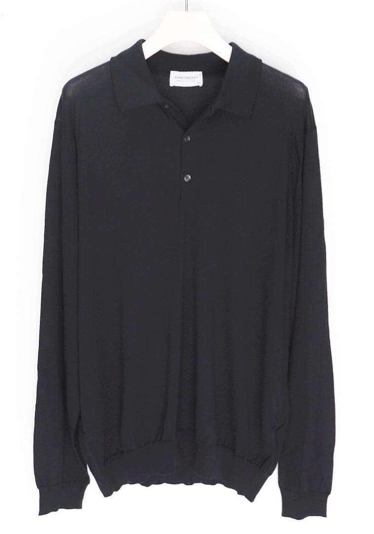《ジョンスメドレー》新品 英国製 メリノウール使用 ニットポロシャツ XXL