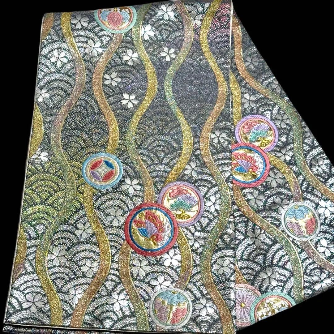 未使用品 作家物 落款 振袖フルセット しつけ付き 金通し 桜 154〜164