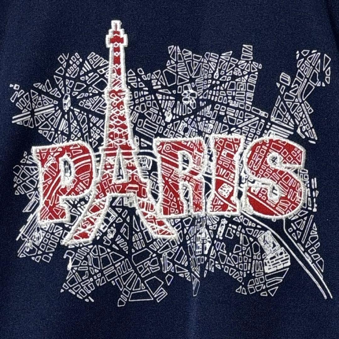 《人気》 アディダス トラックジャケット 刺繍 ビッグロゴ 立ち襟 PARIS