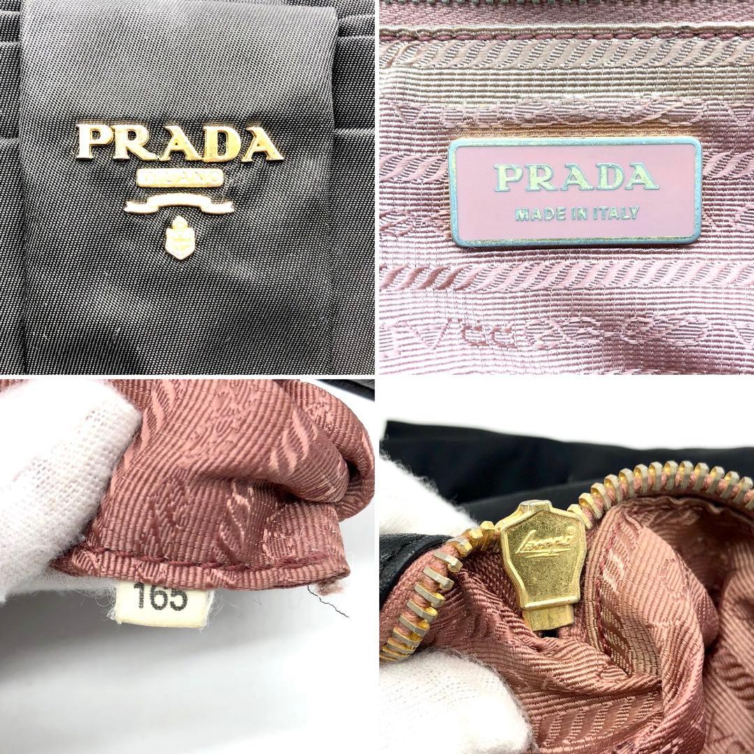 ✨美品✨プラダ トートバッグ メタルロゴ ゴールド金具 リボン