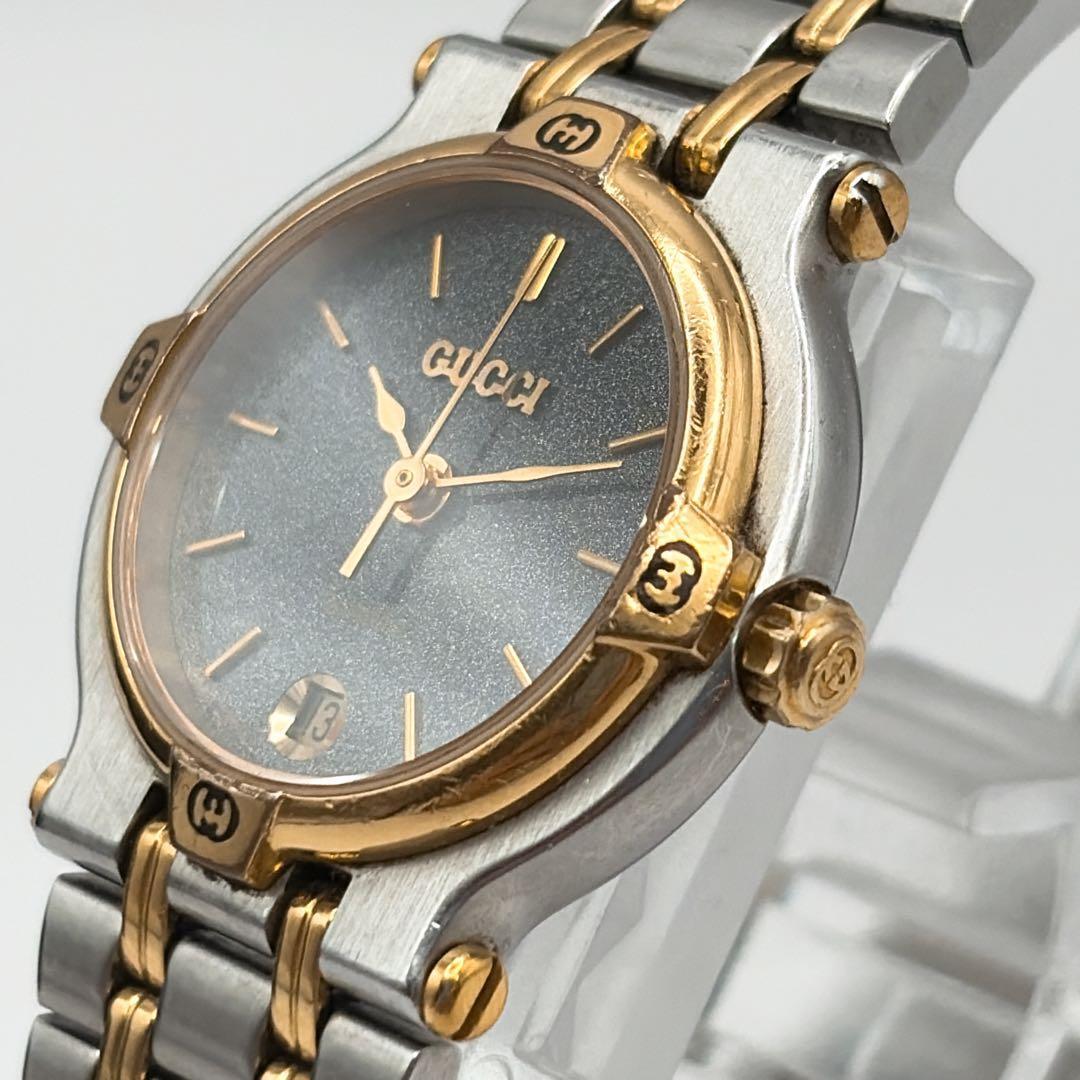 GUCCI グッチ 9000L ゴールド コンビカラー 希少 新品電池交換済