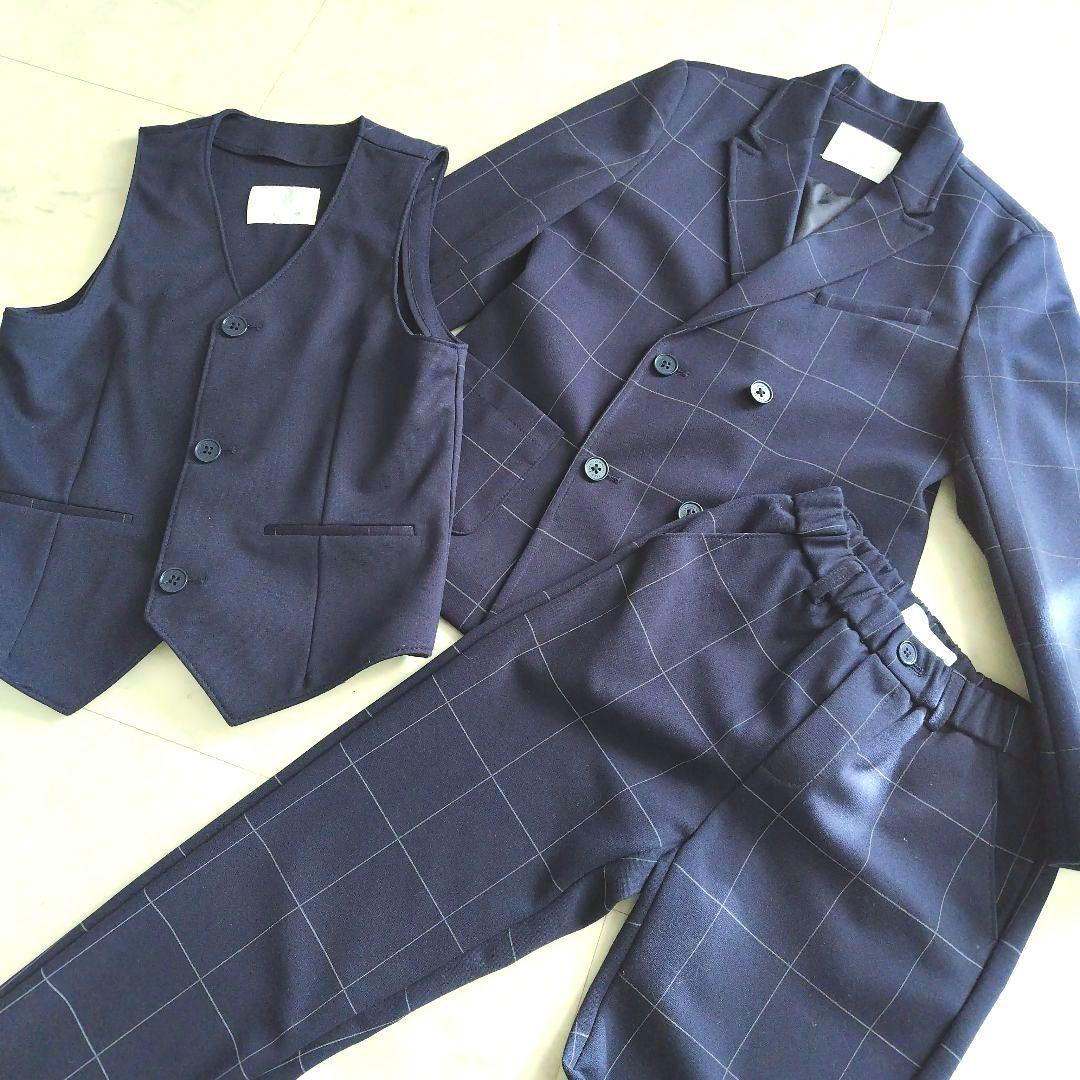 《美品 ZARA 》3点セット スーツ フォーマル ネイビー 卒業式 入学式