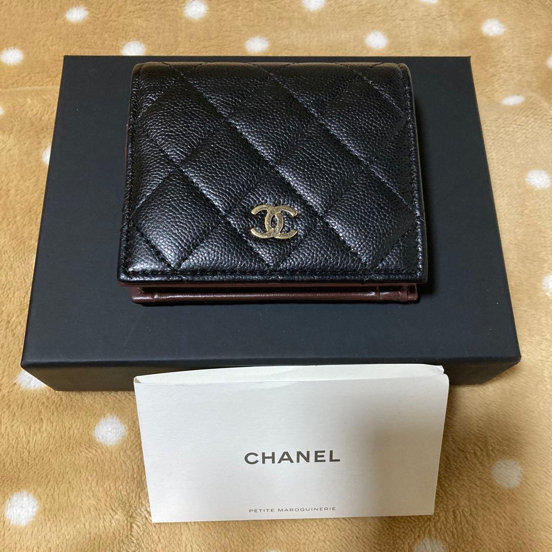シャネルマトラッセ　クラシックスモールウォレット　二つ折り財布 楽天市場】シャネル 二つ折り財布 ココマーク マトラッセ クラシック