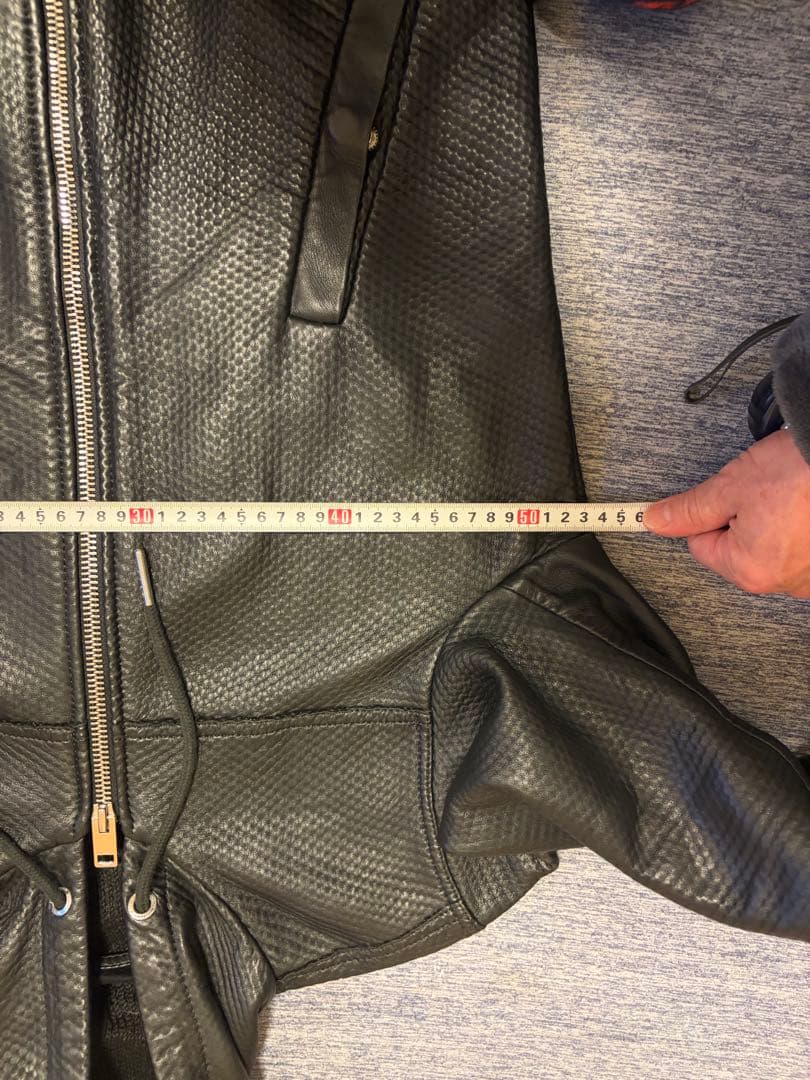 モカ様専用 ディーゼルラムレザーパーカー サイズS ディンプル柄