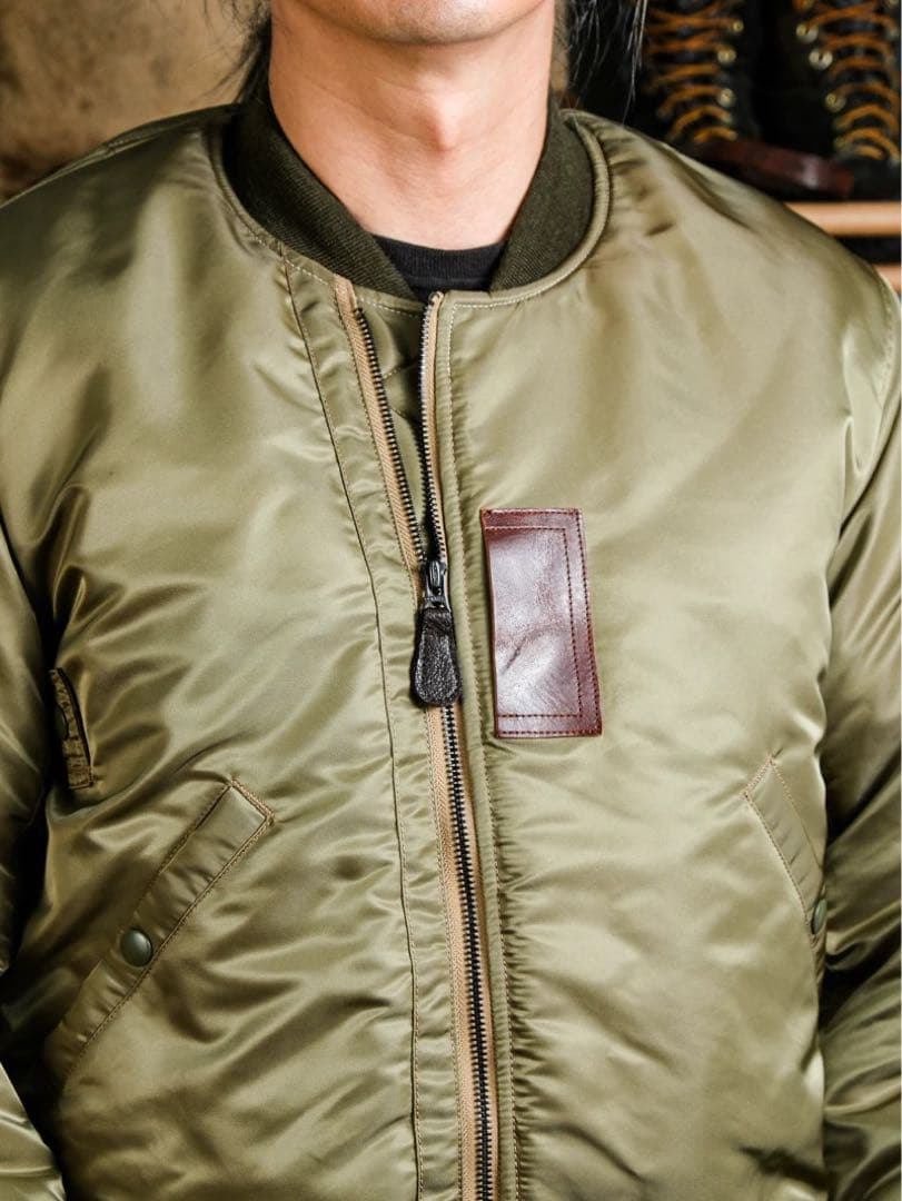 希少 B-15B MOD 復刻 MA-1 馬革×ムートン 襟ファー 38（M） - メルカリ