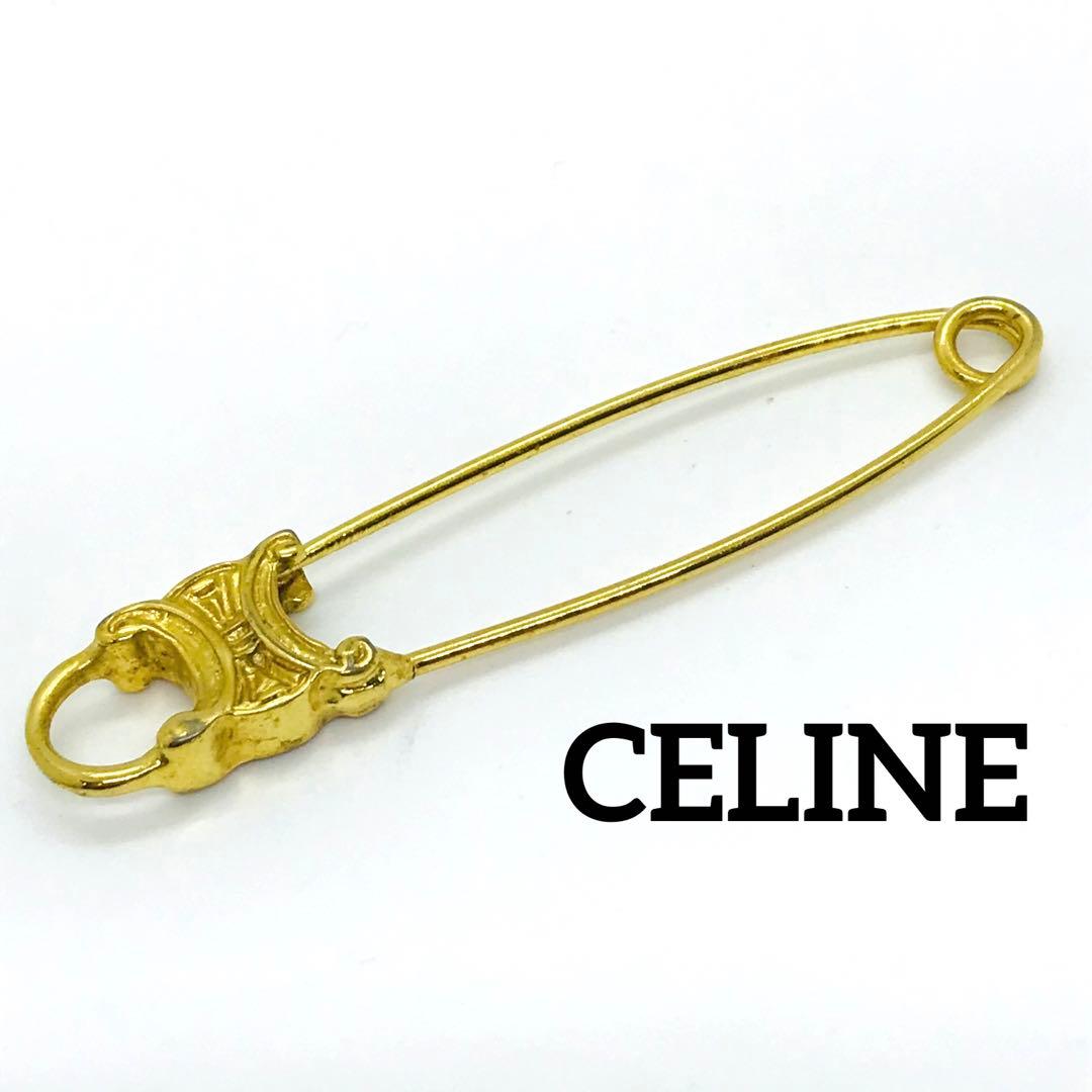 CELINE セリーヌ ピンブローチ ゴールド トリオンフ - メルカリ