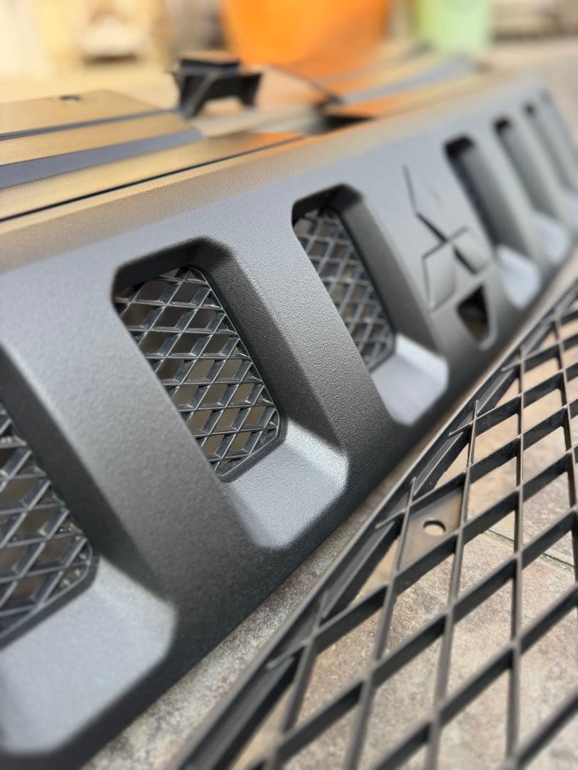 デリカd5 前期 バンパーエクステンション 本物ラプターライナー塗装