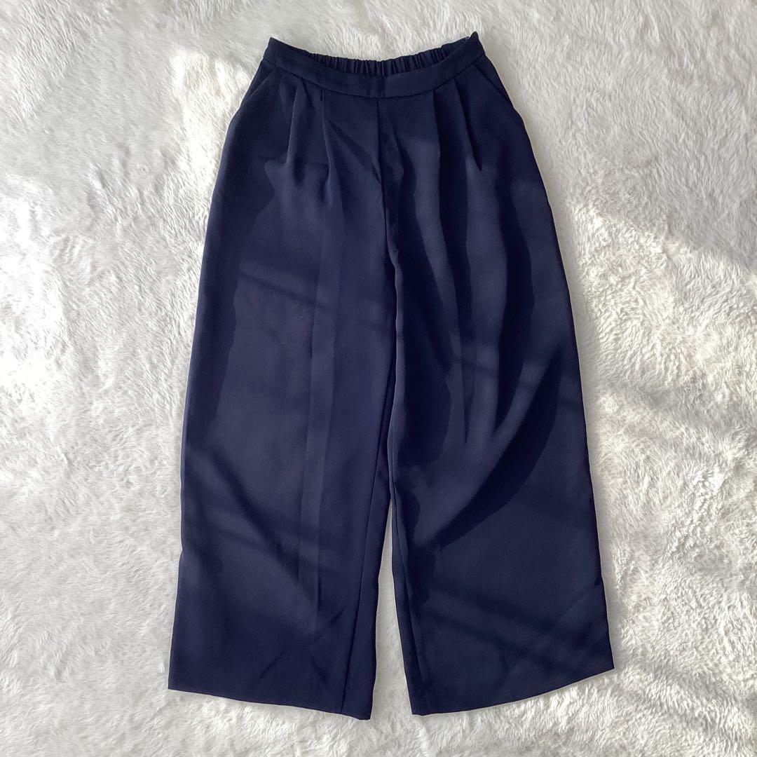 美品】BEAMS ノーカラー スリーピース セットアップ スーツ ネイビー