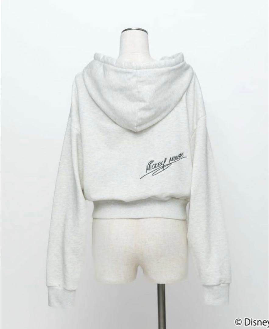 wcjミッキーマウス フードパーカー グレー 新品タグ付き - メルカリ