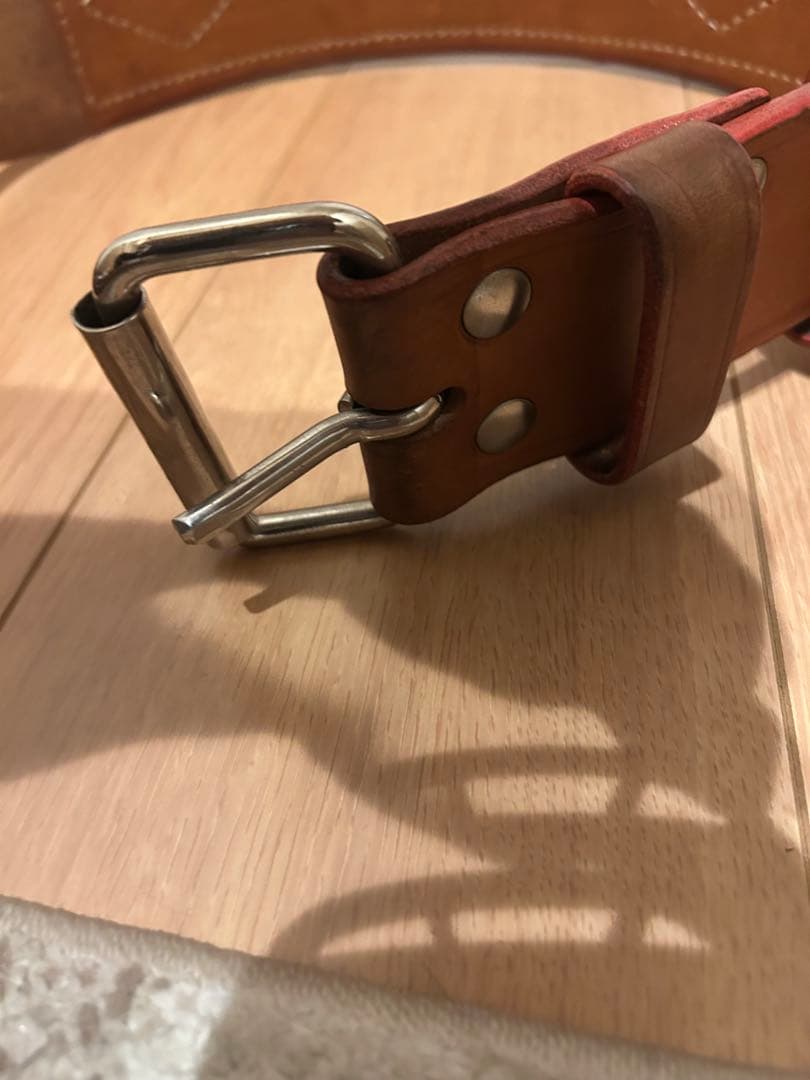 最終処分価格】ウエサカ ウェイトリフティングベルト 2枚張り Lサイズ