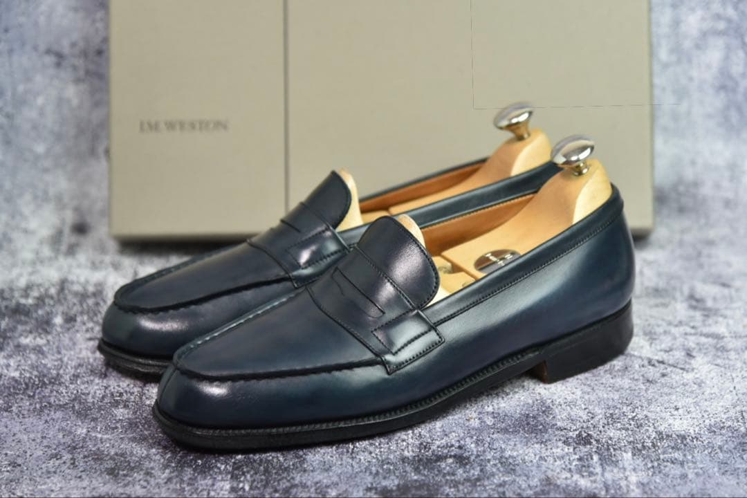 J.M.WESTON　#180　シグネチャーローファー　6　ネイビー　11ラスト
