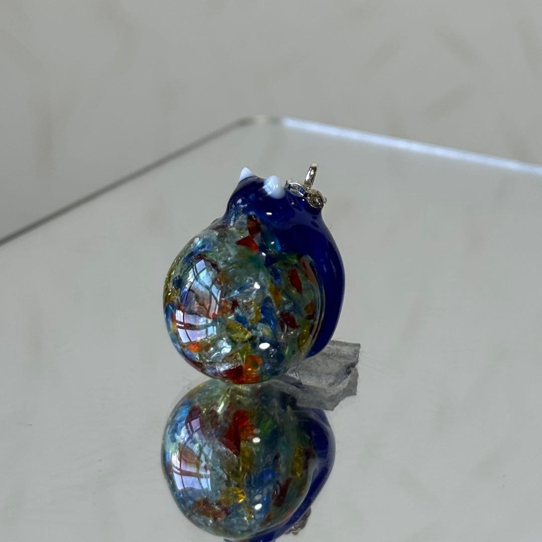 ニッキー様〜新作 天然石 たまねこ レジンネックレス 【琉球ガラスII