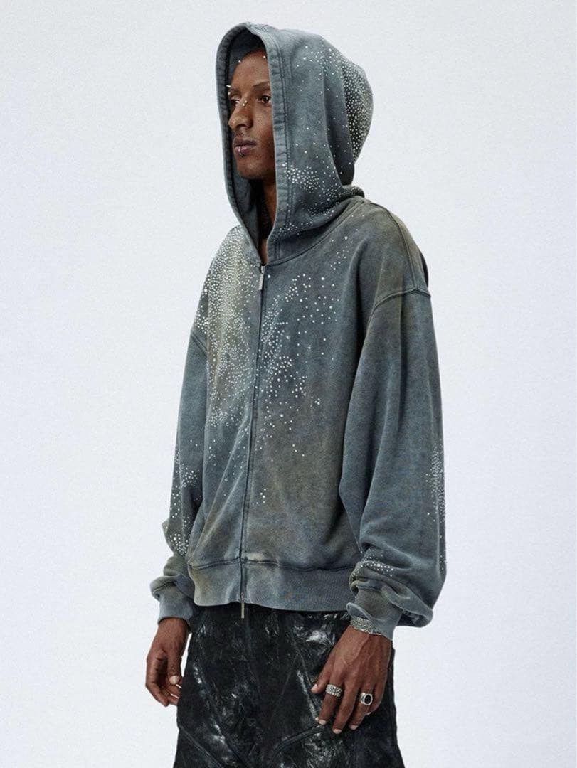 DND4DES ラメ ジップアップ パーカー - メルカリ