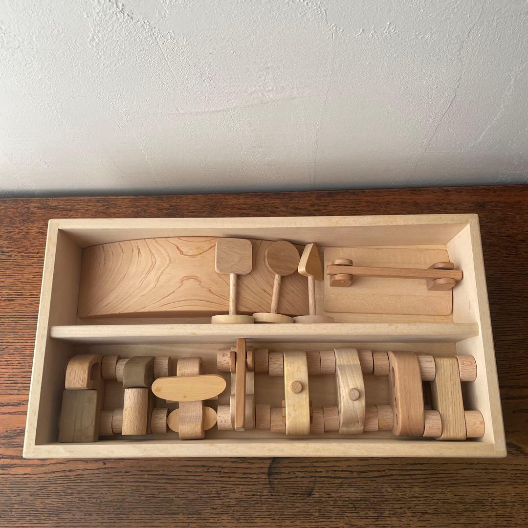 山のくじら舎 なかよしライブラリー トイホフ 木製 くるまセット