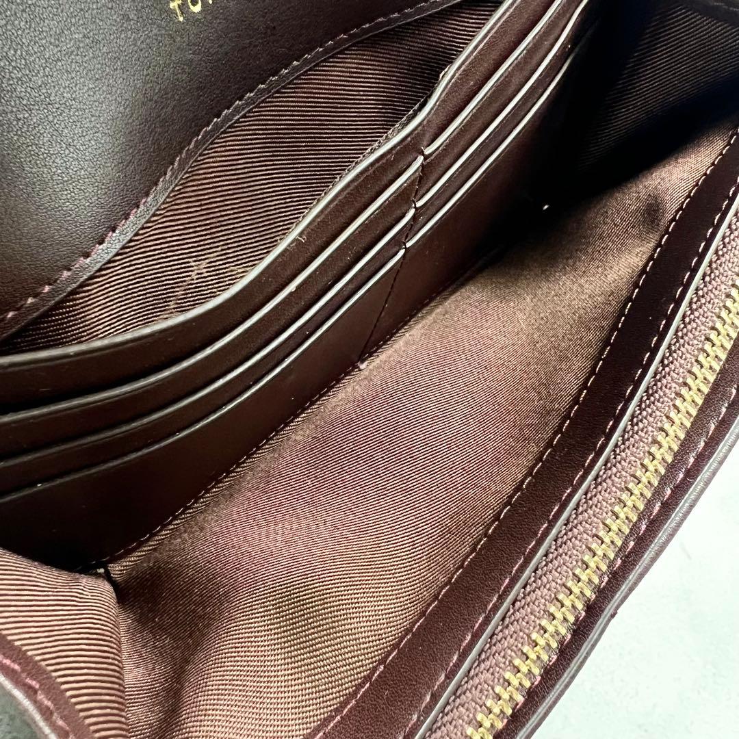TORY BURCH ターンロック ブラウン 長財布 8194