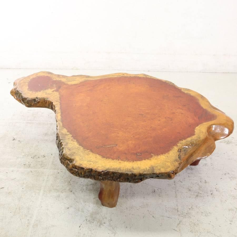 値下唐木 花梨無垢 瘤杢 葡萄杢 厚5.8cm 一枚板 座