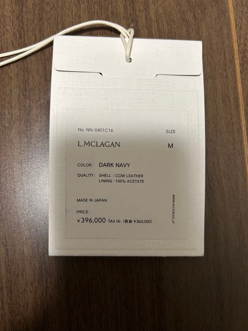 NICENESS L.MCLAGAN サイズM 25AW タグ付き - メルカリ