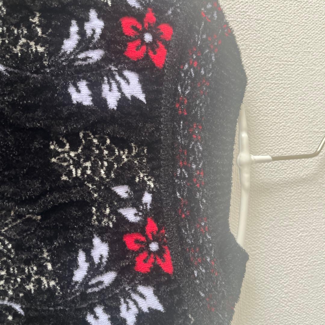 マメクロゴウチ フローラルモチーフニット ブラック 1 mame - メルカリ