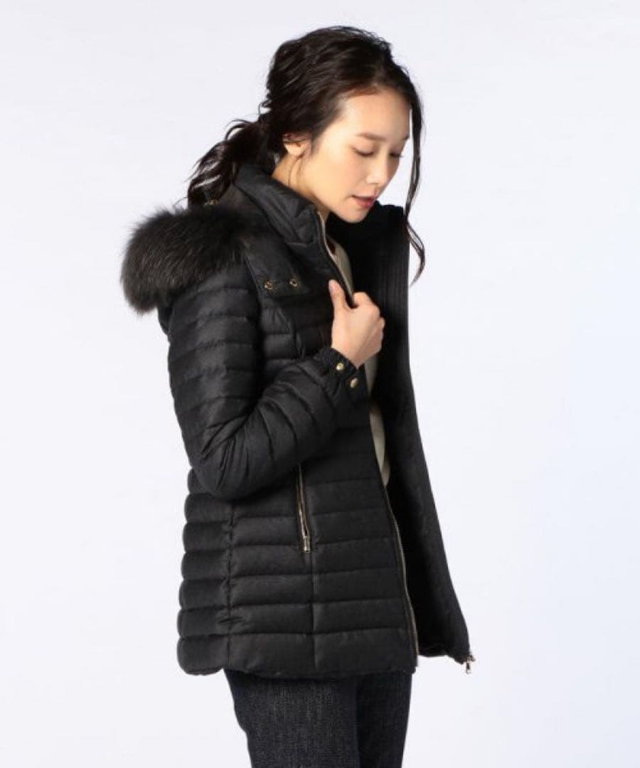 TATRASタトラス『PRIMULA-プリムラ』シルクウールダウンコートネイビー