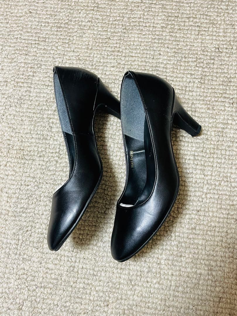 ブラック ポインテッドトゥ ハイヒール 23.0cm - メルカリ