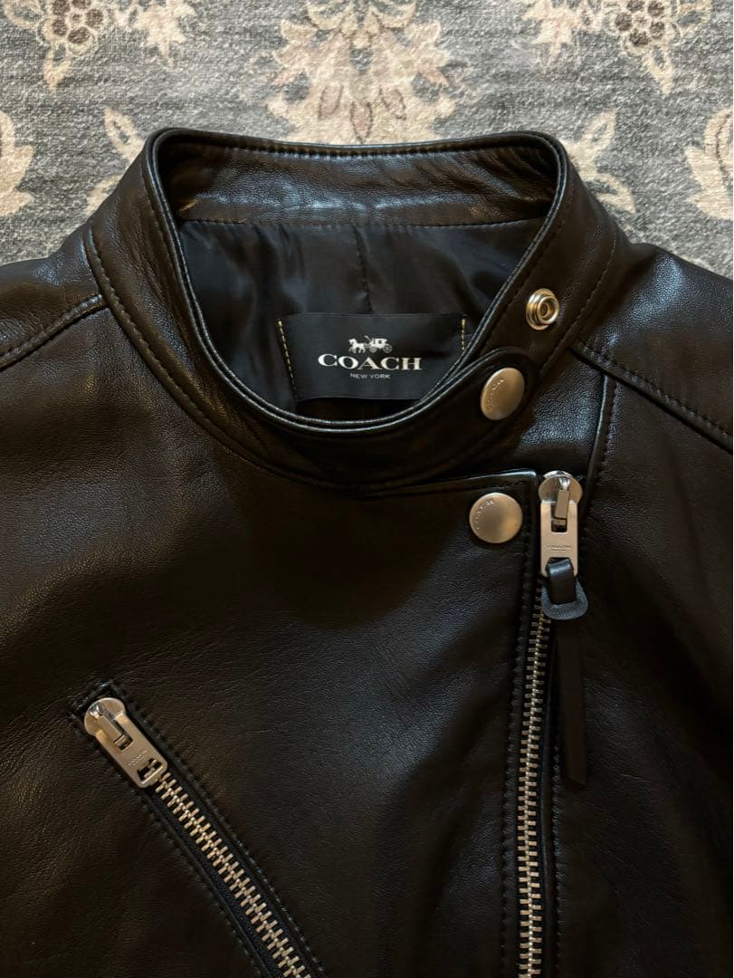 coachコーチ ラムレザージャケッ ト ブラック - メルカリ